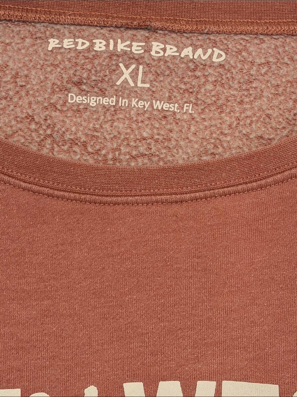 'Key West' Women's Long-Sleeve Sweatshirt - Brick Red - Picture 3 of 3